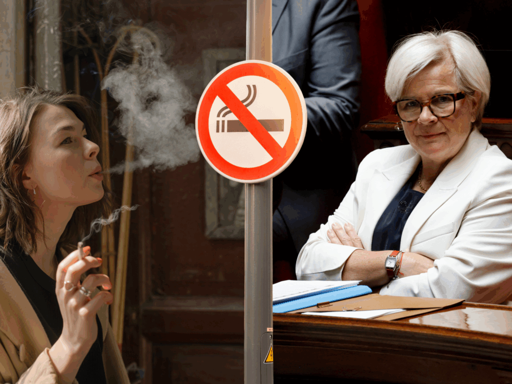 Catherine Vautrin, la ministre de la santé, lors de la création des nouvelles réglementations concernant la consommation de tabac, prévues pour juillet 2025